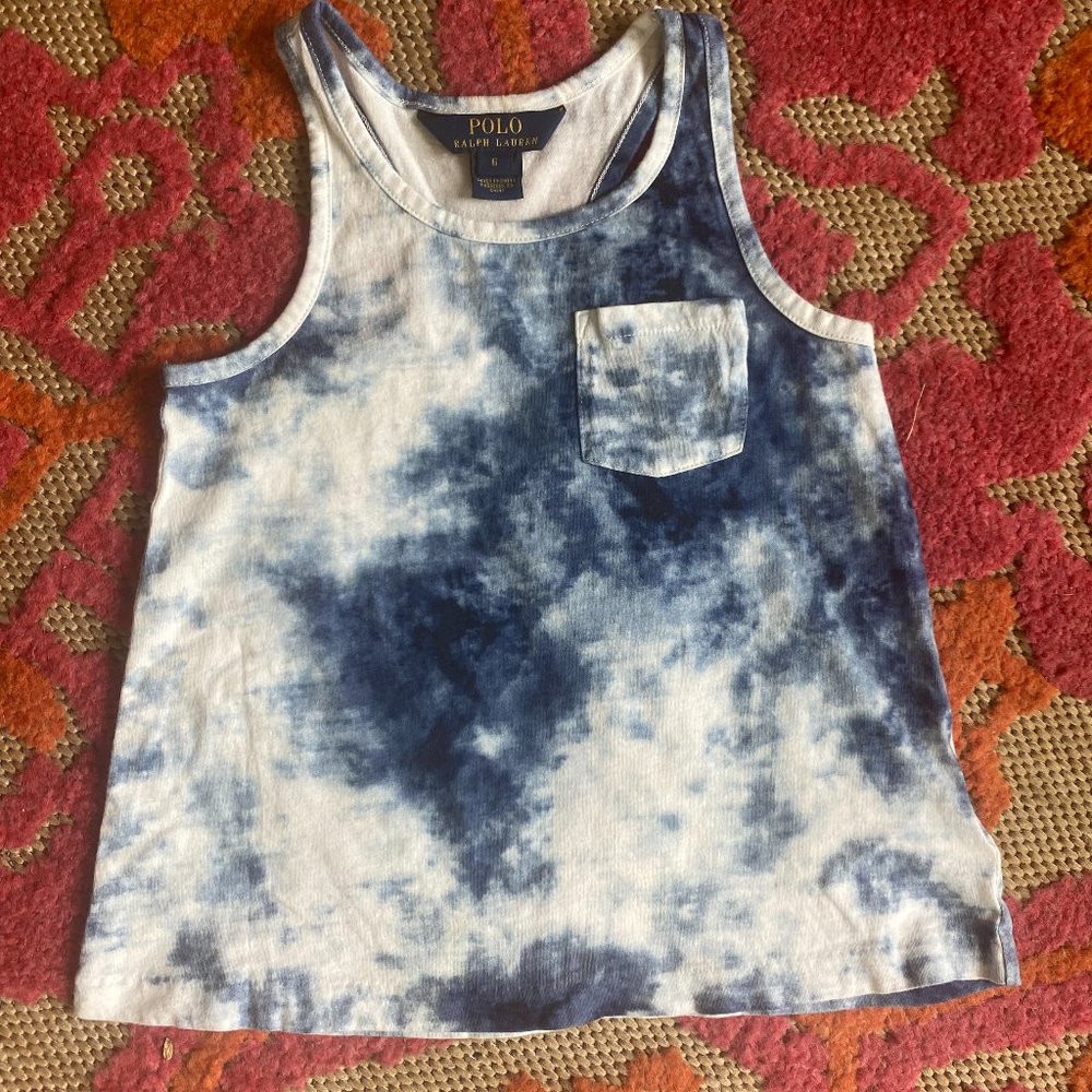 POLO Ralph Lauren Size 6 Tie Dye Racerback Tank